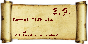 Bartal Flávia névjegykártya